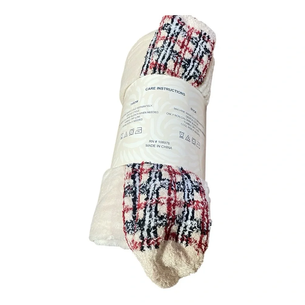 Warm & Cozy Plush Throw & Sock Set
